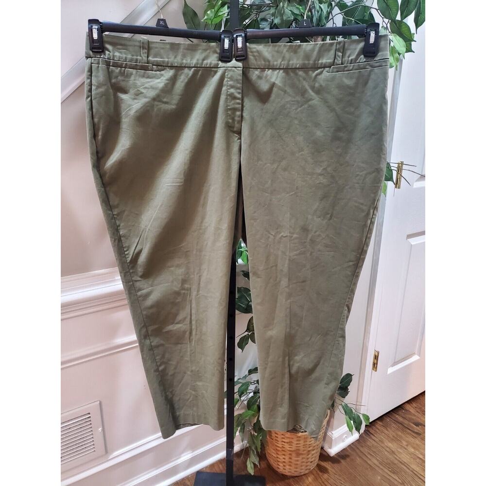 Lane Bryant The Allie Green High Rise Skinny Ankle Stretch Slacks Pants Size 26
